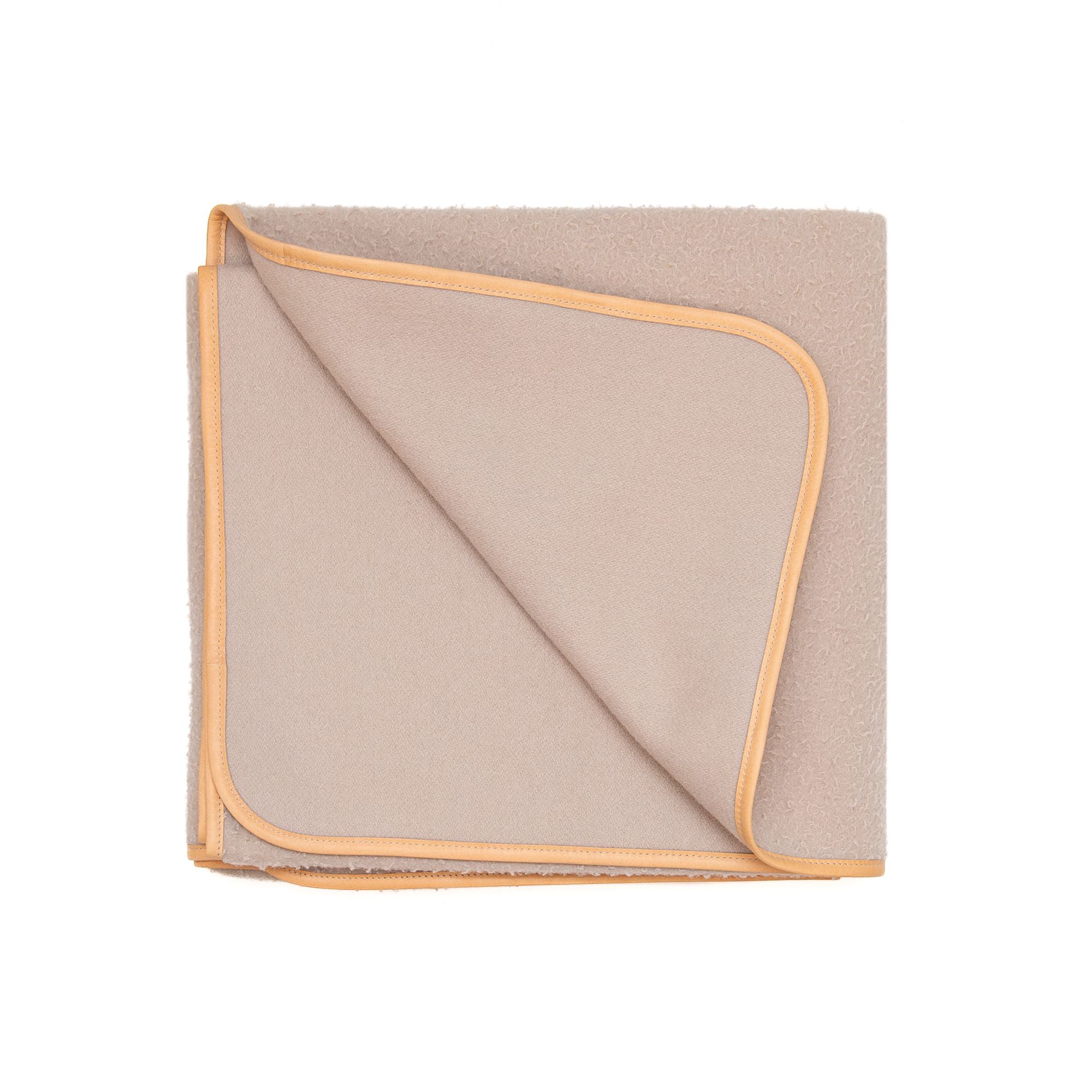 Home Blanket in Beige and Natural, from IL Bisonte