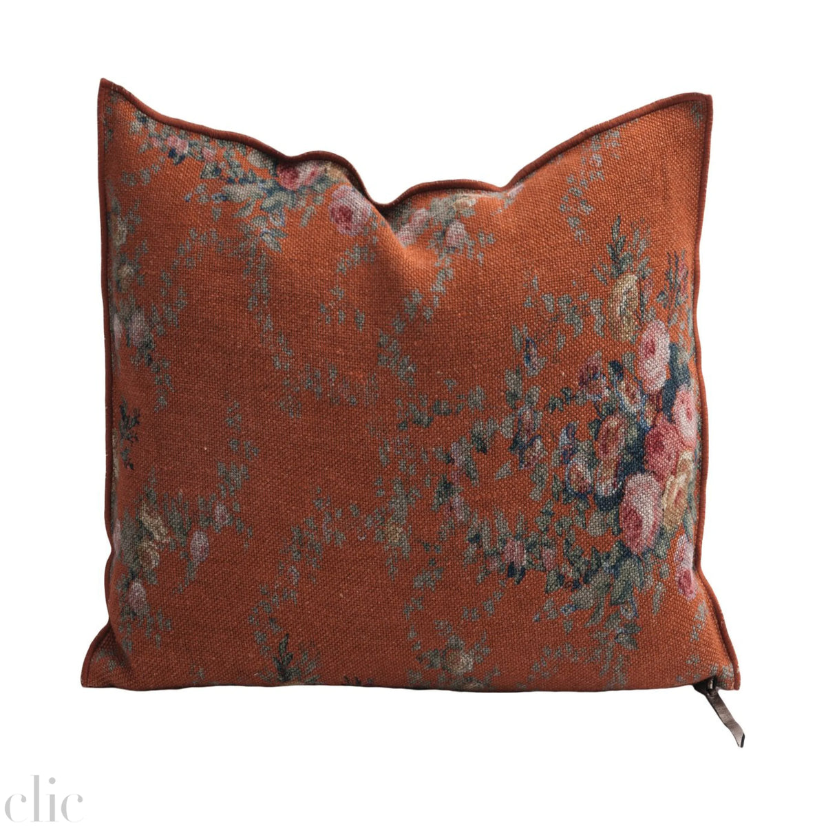 Wabi Sabi Pompadour Henne Pillow 26x26, from Maison de Vacances