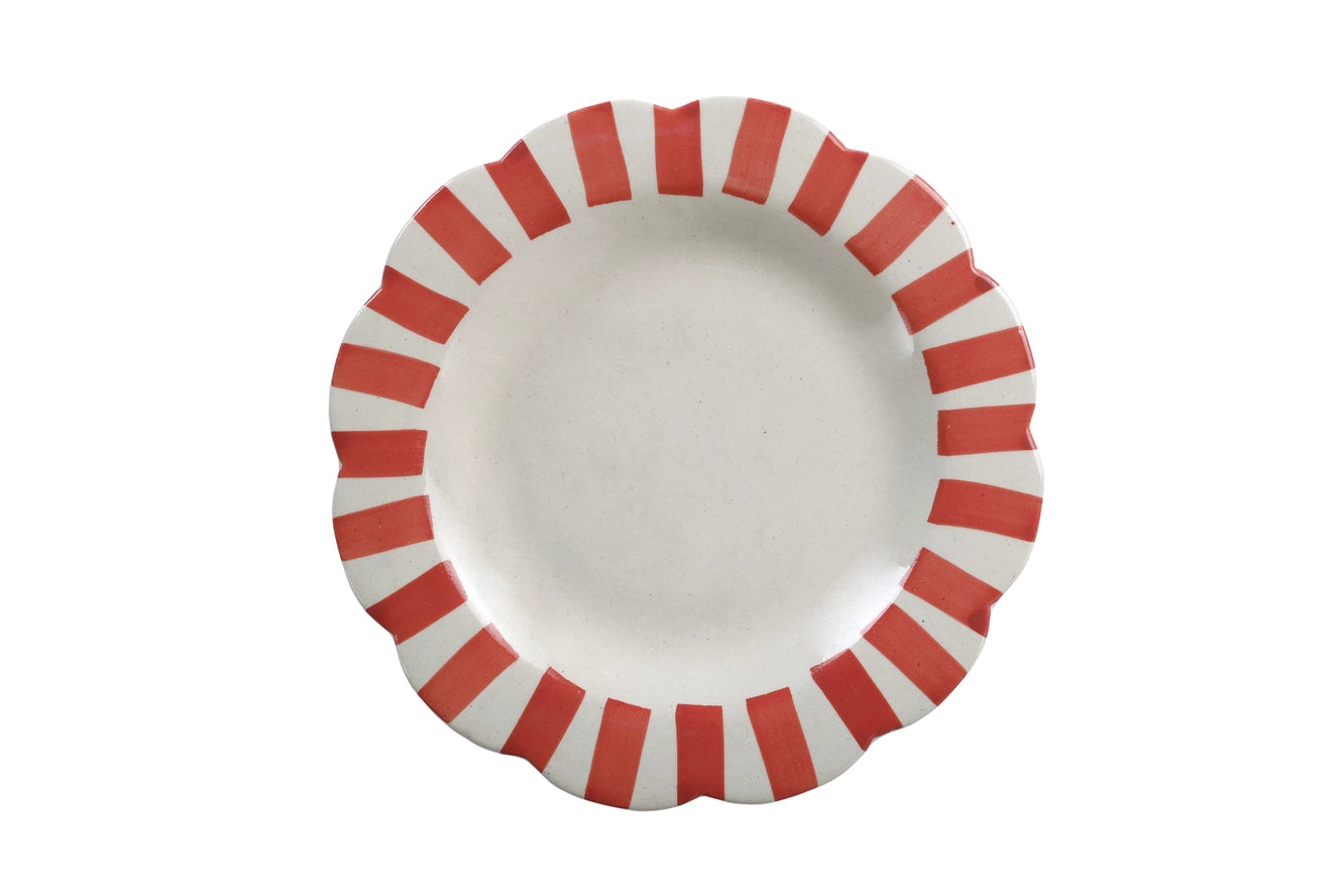 Ceramic Stripe Dinner Plate, from Casa Amarosa