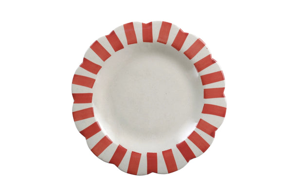Ceramic Stripe Dinner Plate, from Casa Amarosa