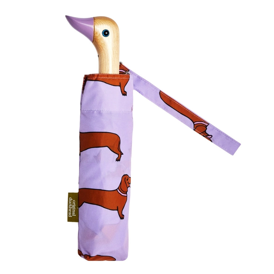Compact Dachshund Umbrella in Purple, from Origincal Duckhead