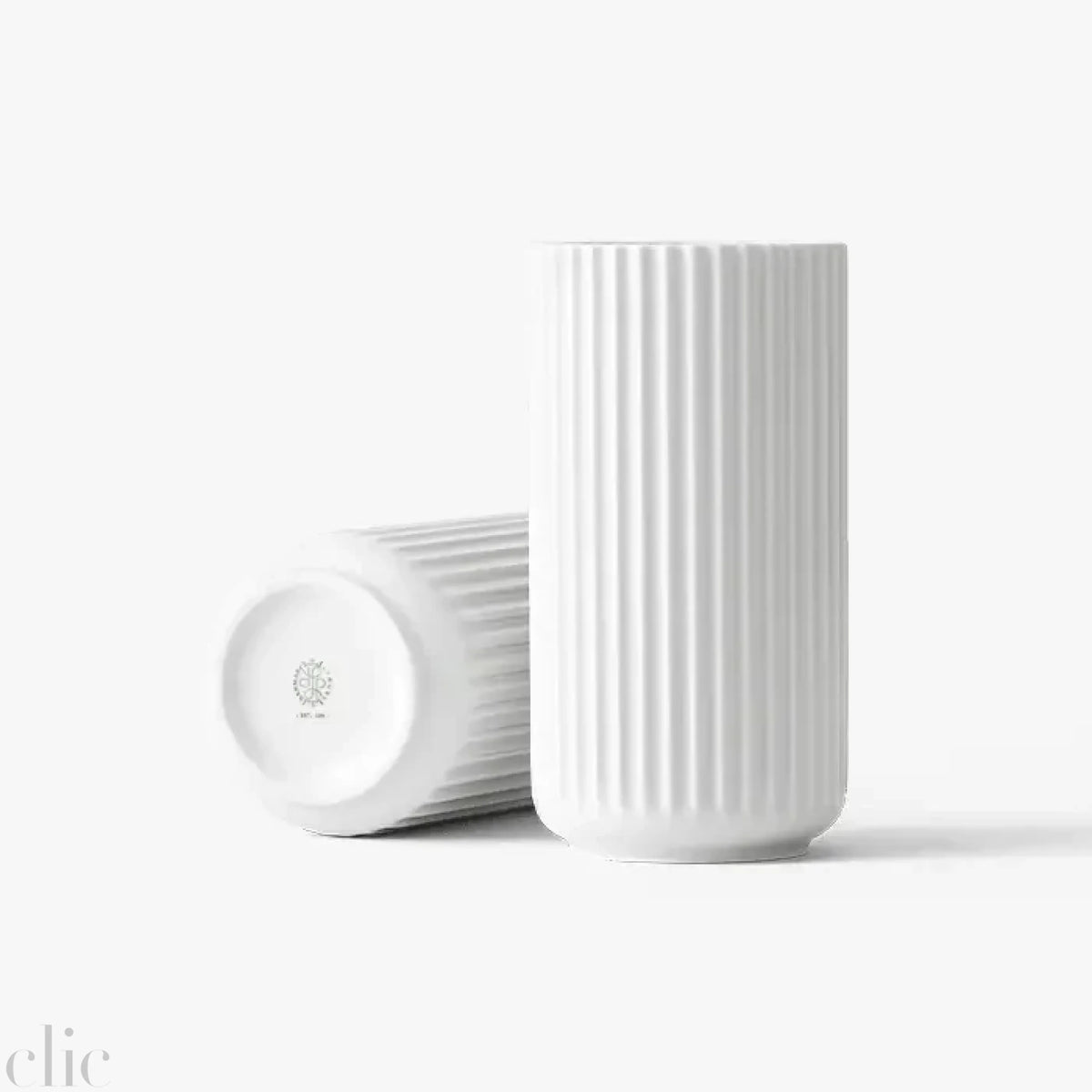 Lyngby Vase 8.1" in White, from Lyngby Porcelaen