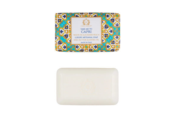 Take Me To Capri White Fig & Summer Peach Bar Soap, from Casa Amalfi