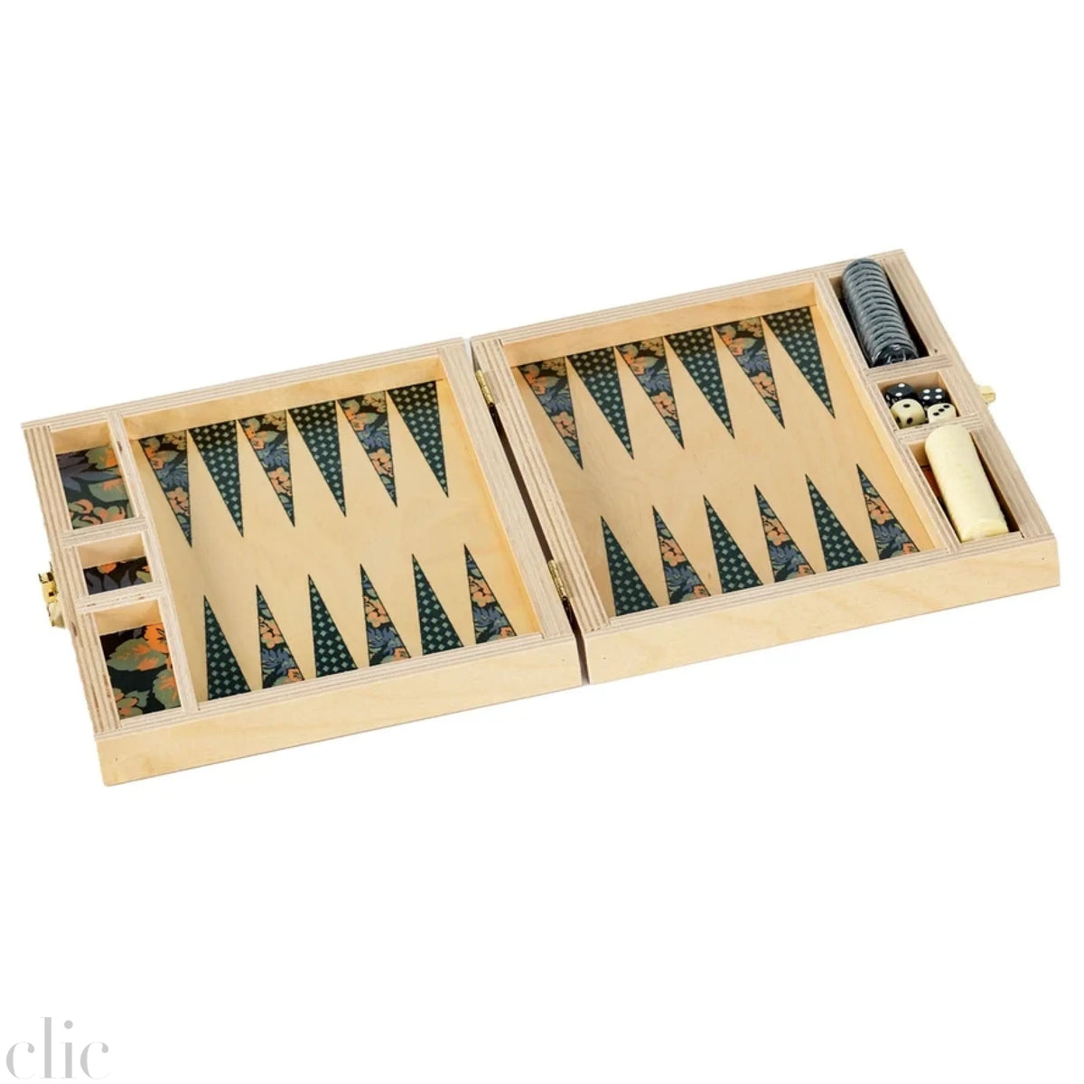 Atomic Travel Backgammon Set in Black and Blue, from Wolfum