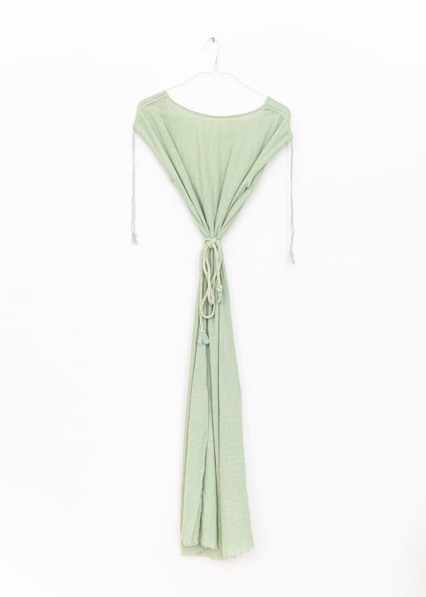 Alexandrie Long Dress in Pistachio Green, from Maison Saint Julien