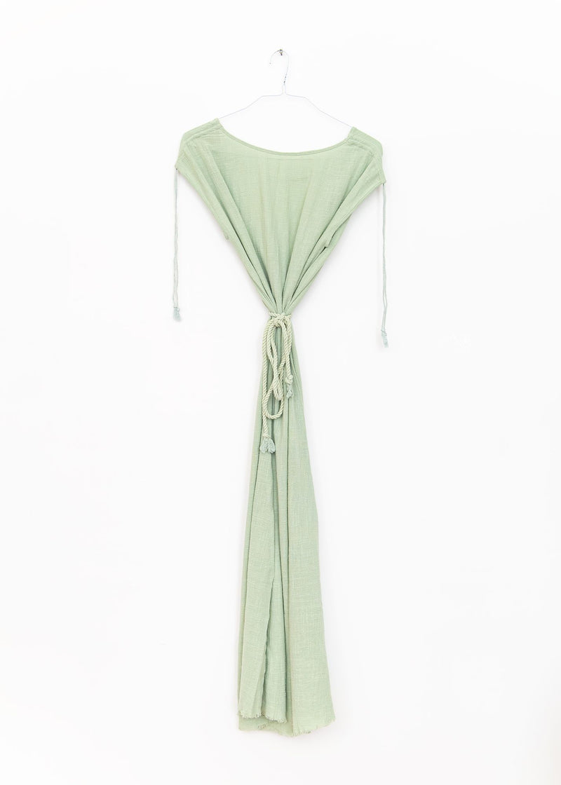 Alexandrie Long Dress in Pistachio Green, from Maison Saint Julien