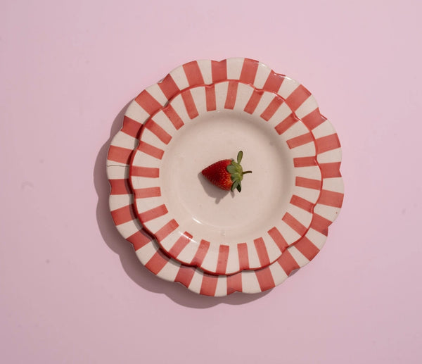 Ceramic Stripe Dinner Plate, from Casa Amarosa