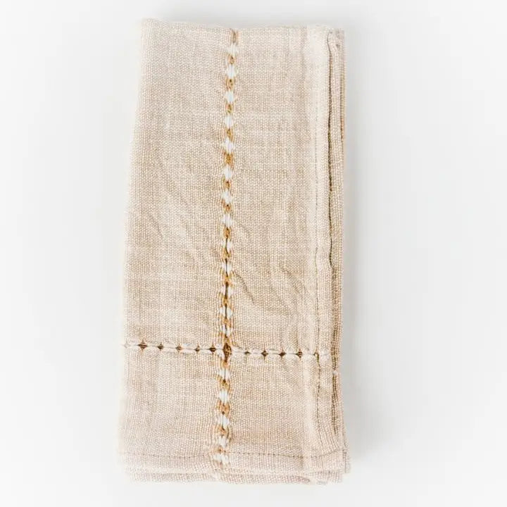 Pulled Cotton Napkin in Rattan, from Creative Women