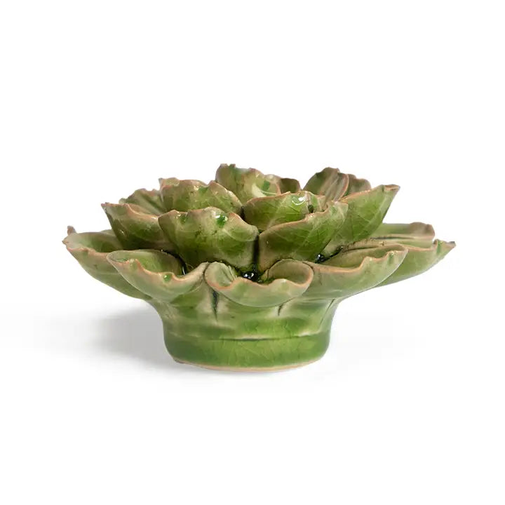 Petunia Ceramic Flower in Avocado Green, from Chive