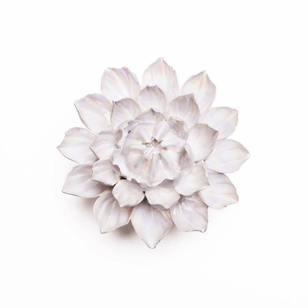 Ceramic Flower Wall Art Dahlia in Pearl, from Chive