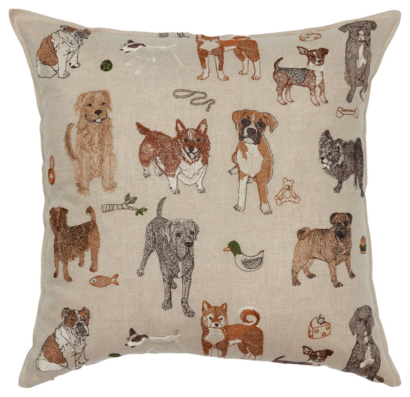 Dogs and Toys Pillow, from Coral & Tusk