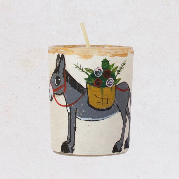 Donkey with Flowers Votive Holder, from River Song
