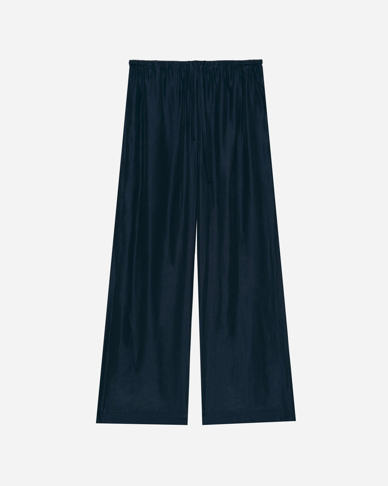 Drawstring Wide Leg Pants in Navy, from Mijeong Park
