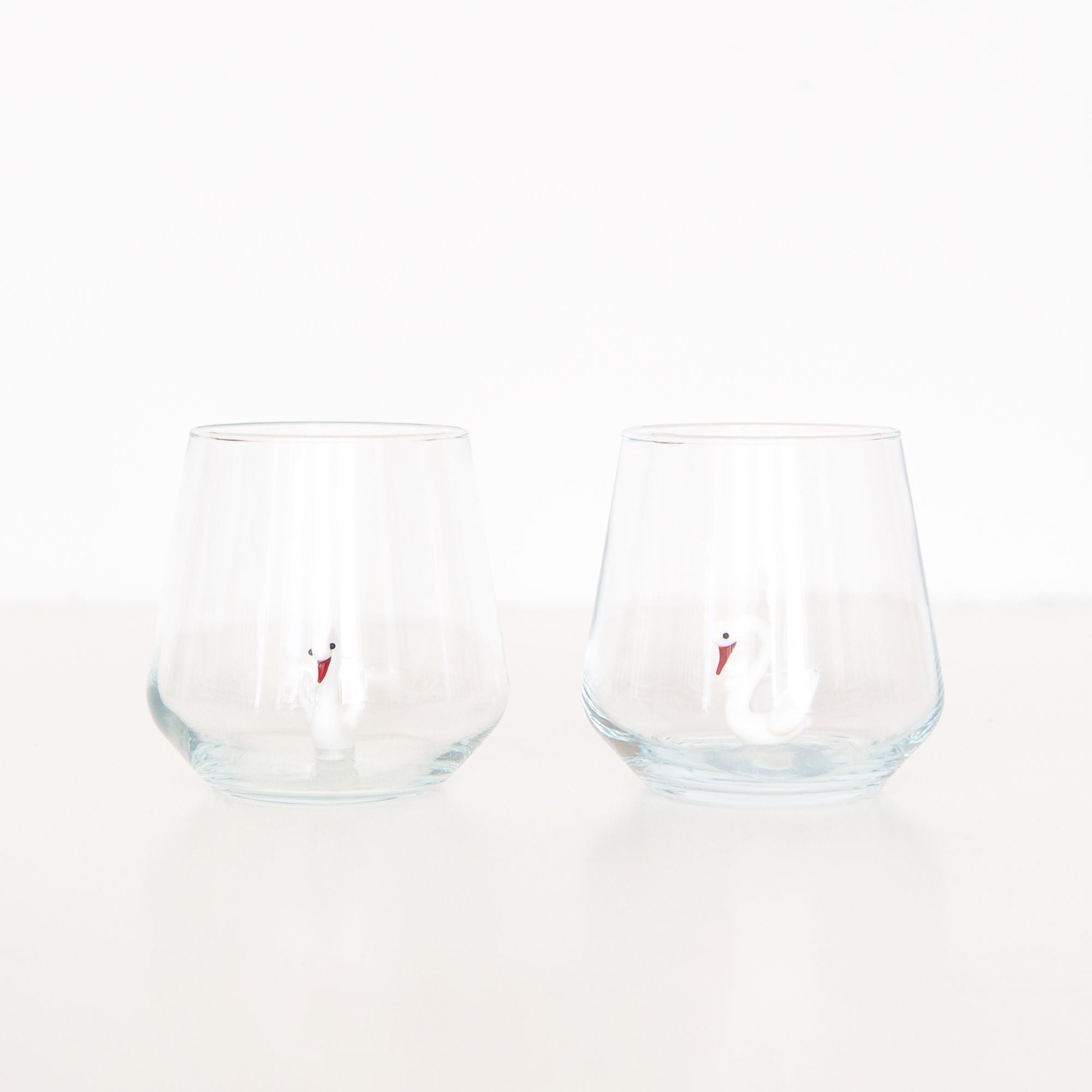 Swan Drinking Glass in White, from Minizoo