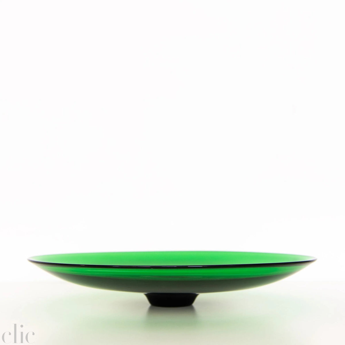 Double Ombre Footed Platter in Green & Smoke, from Nate Cotterman