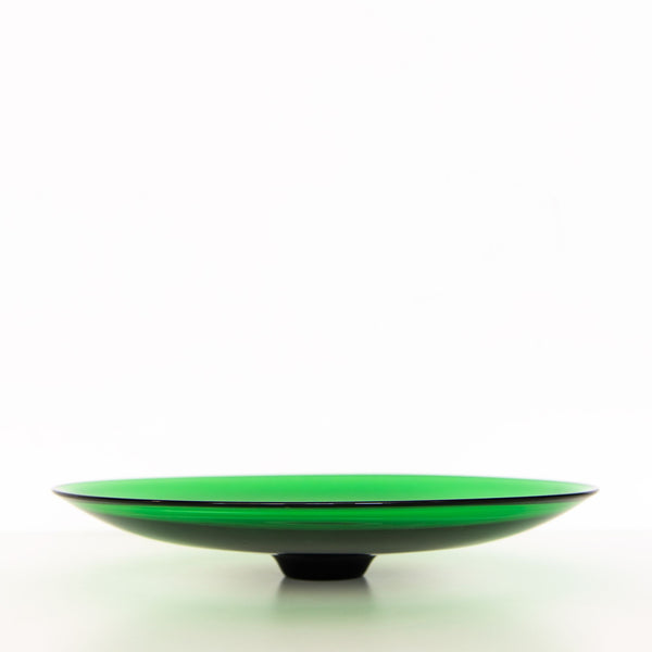 Double Ombre Footed Platter in Green & Smoke, from Nate Cotterman