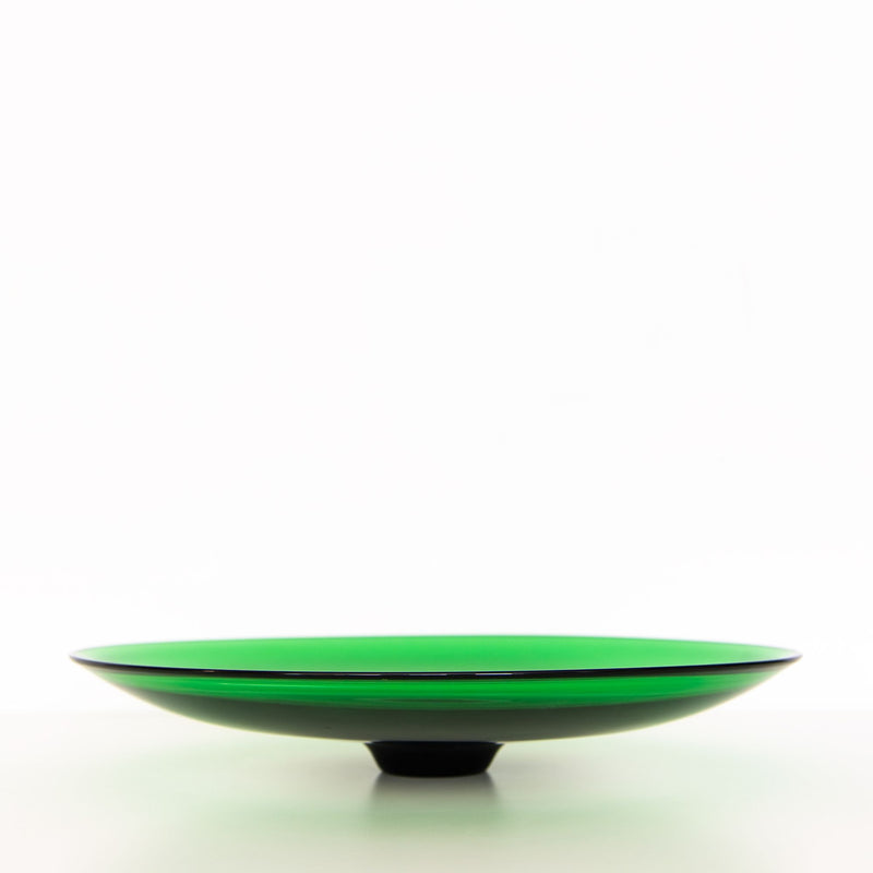 Double Ombre Footed Platter in Green & Smoke, from Nate Cotterman