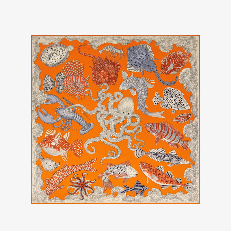 Poseidon Scarf in Orange, from Inoui Editions