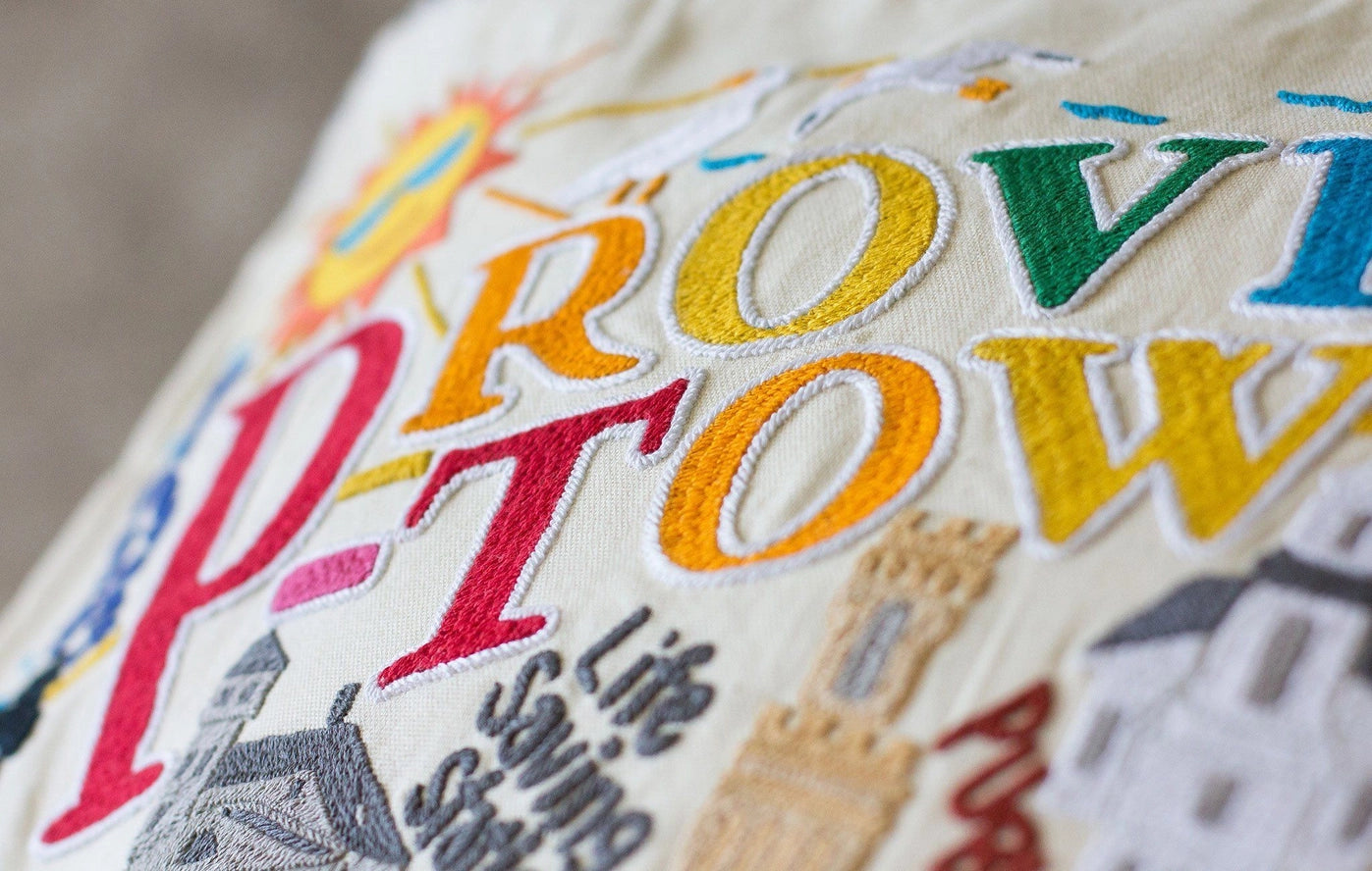 Provincetown Hand-Embroidered Pillow