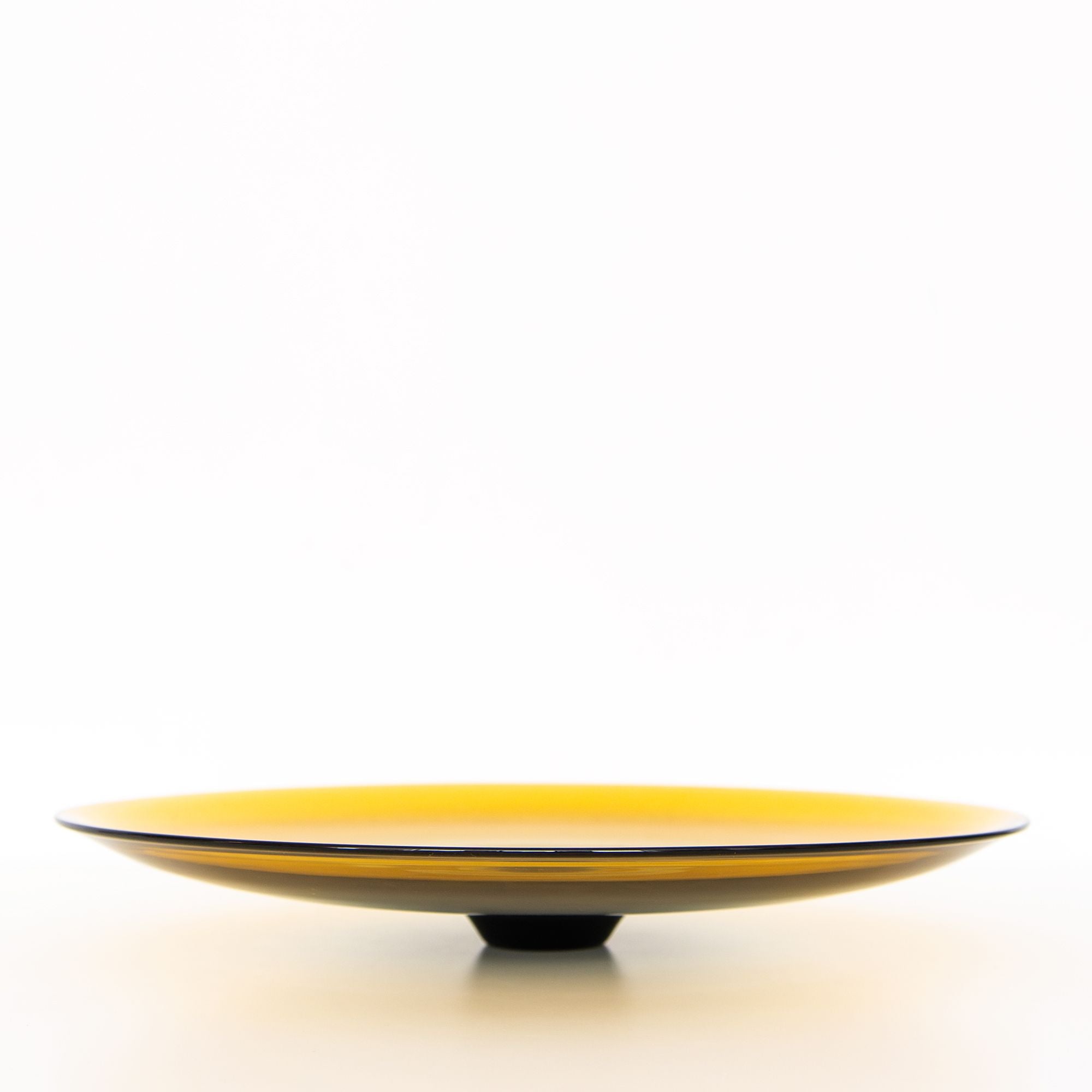 Double Ombre Footed Platter in Amber & Smoke, from Nate Cotterman