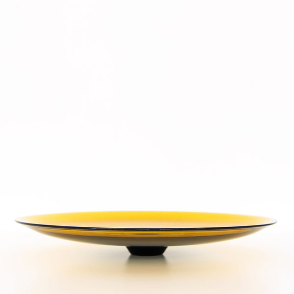 Double Ombre Footed Platter in Amber & Smoke, from Nate Cotterman