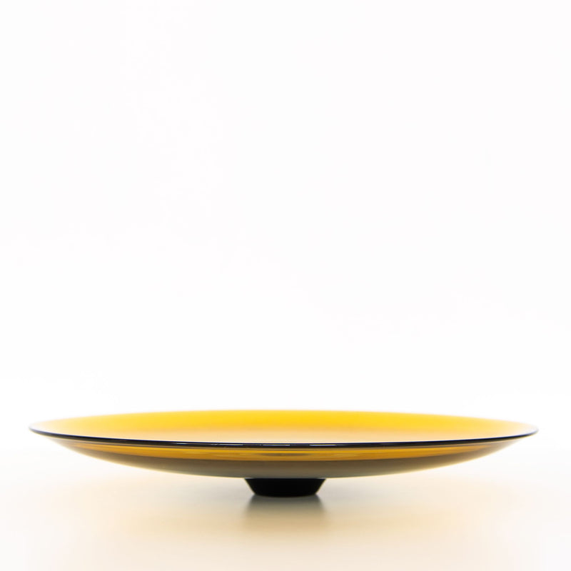 Double Ombre Footed Platter in Amber & Smoke, from Nate Cotterman