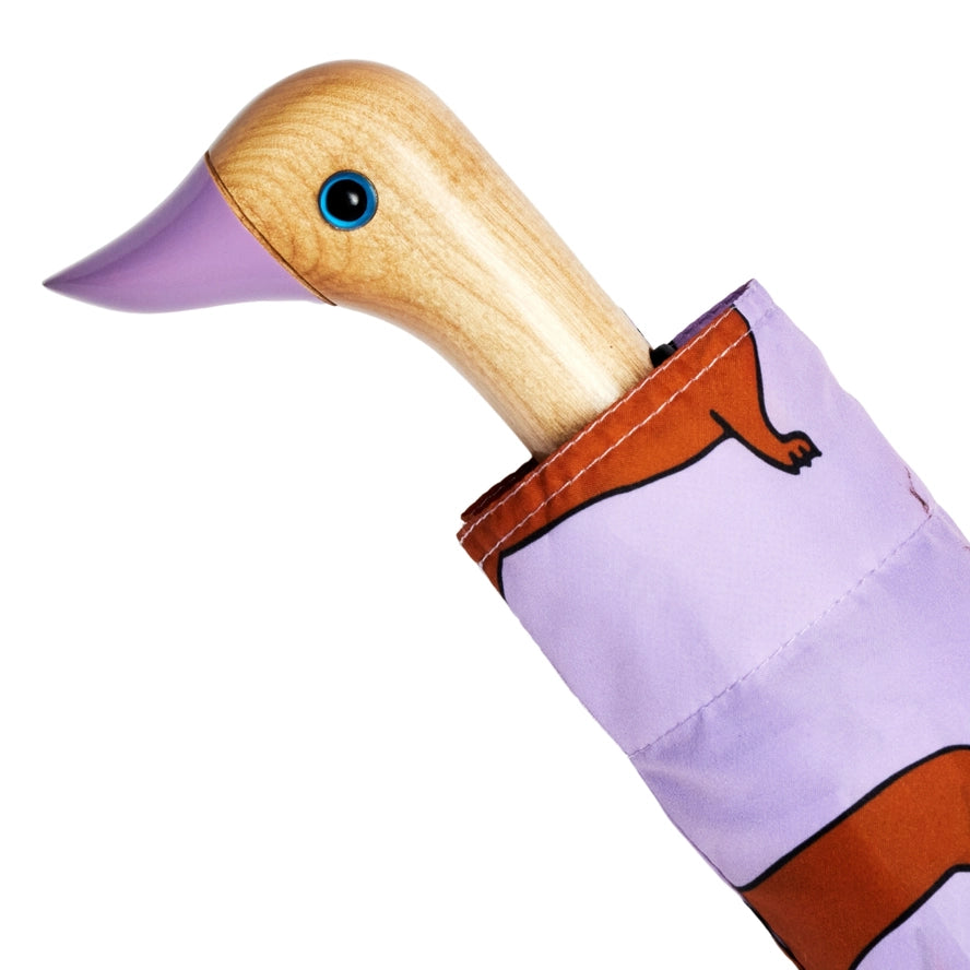 Compact Dachshund Umbrella in Purple, from Origincal Duckhead