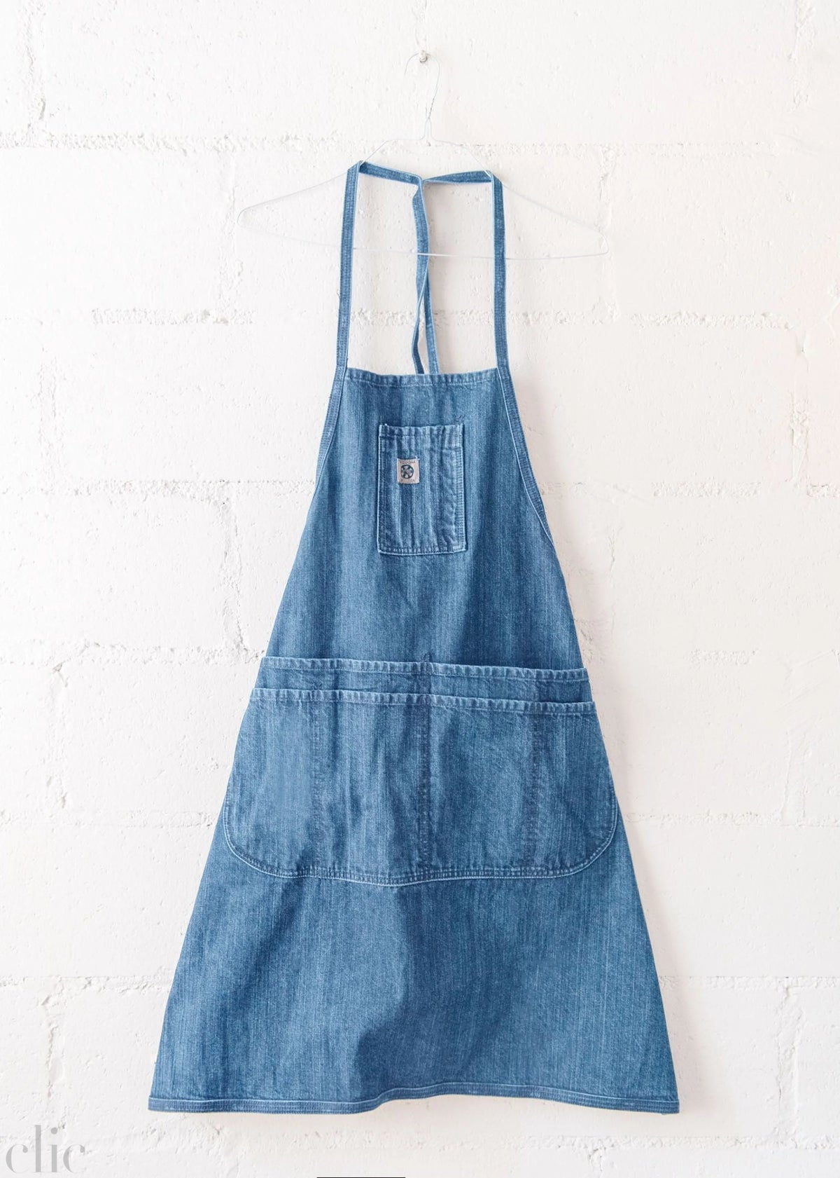 Apron in Light Wash vintage Denim, from Mi cocina