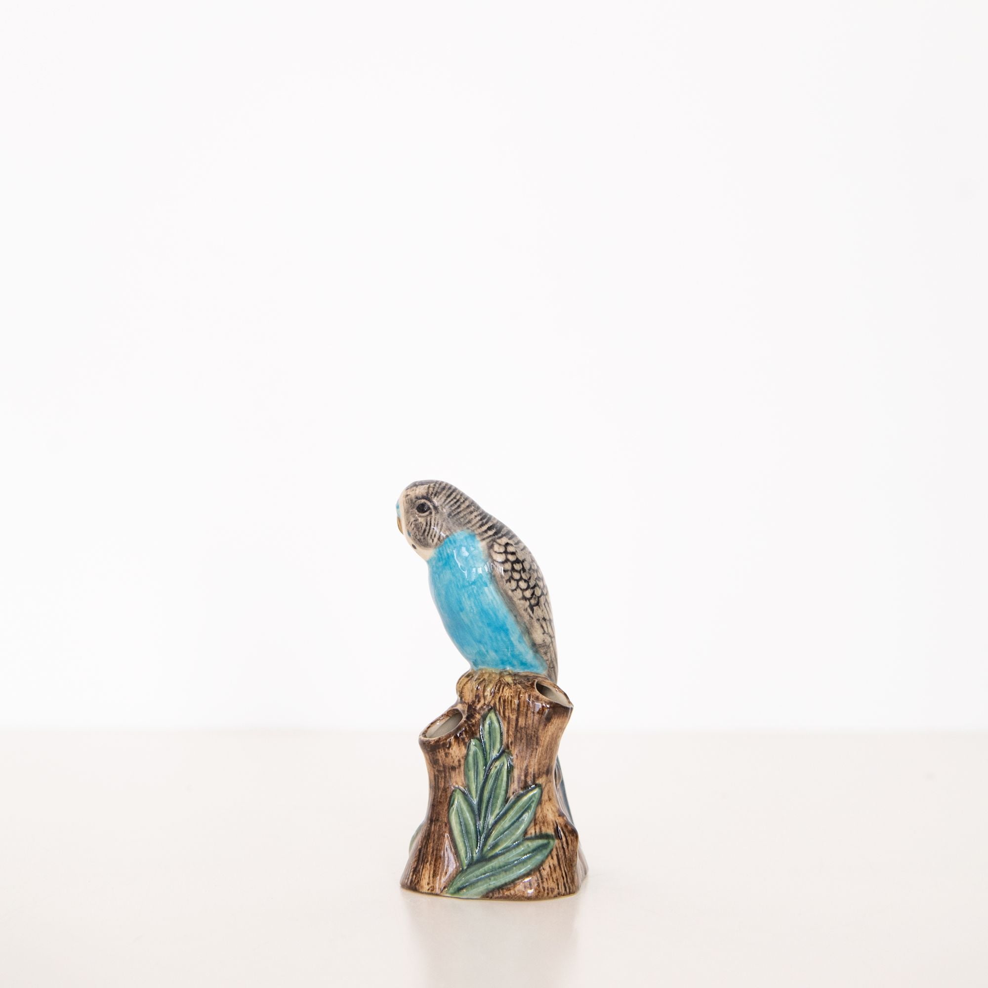 Budgerigar Vase in Blue, from Quail Ceramics