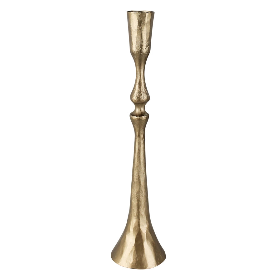 Medium Nikki Taper Candle Holder in Brass, from HomArt