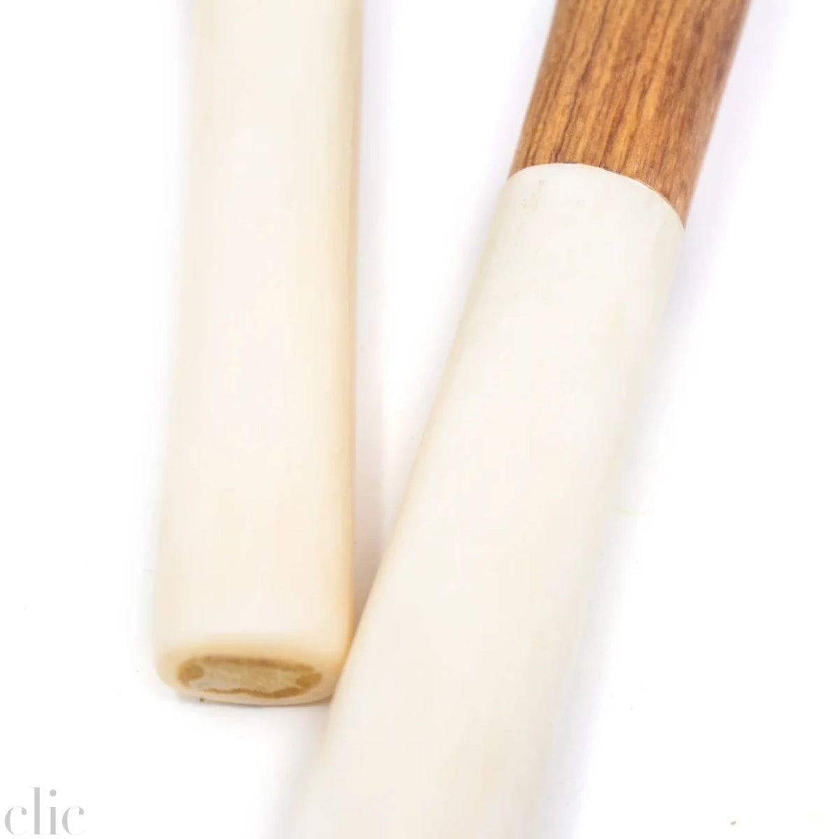 Olive Wood Serving Set with White Bone Handles