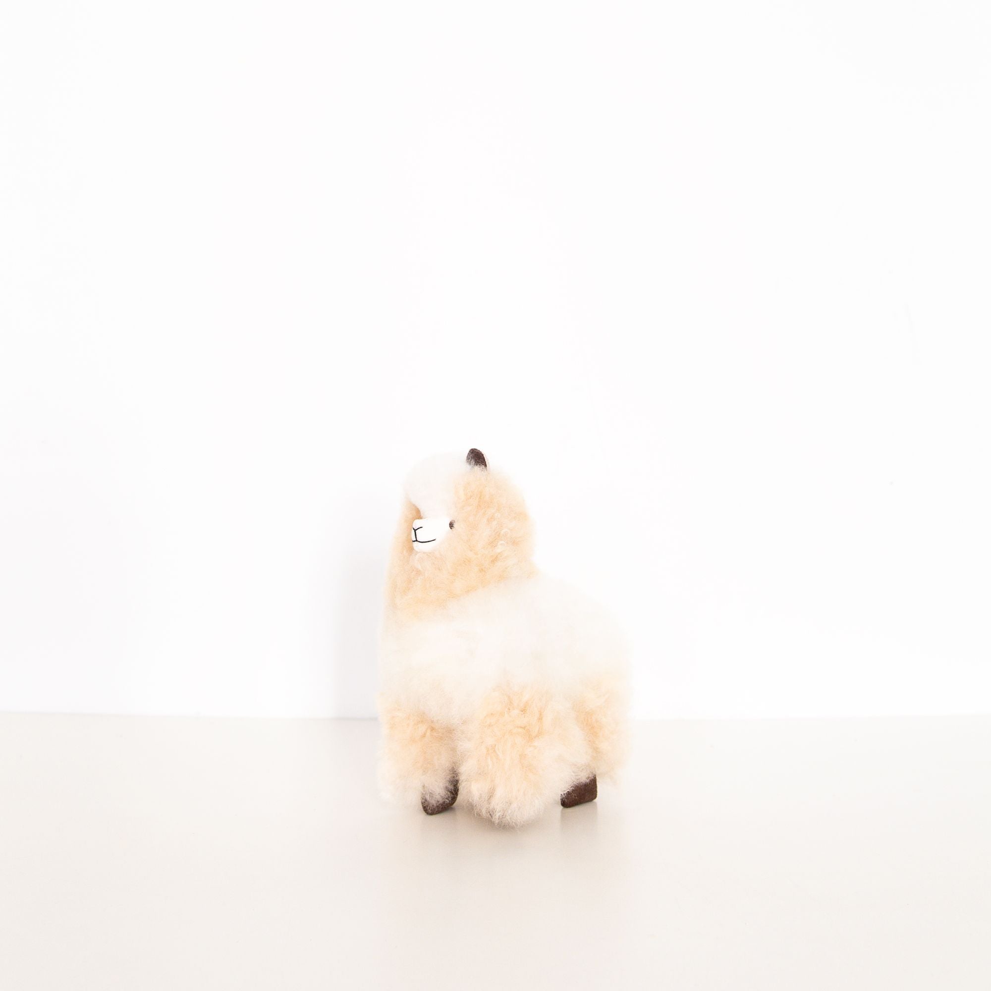 Small Plush Alpaca in Beige Mix, from La Tierra