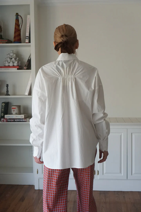 Oversized Button Down with Elastic Detail, from Proche