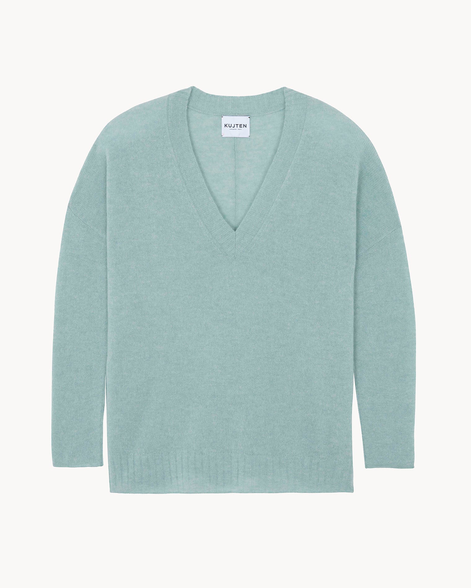 Elena Cashmere Sweater in Celadon, from Kujten