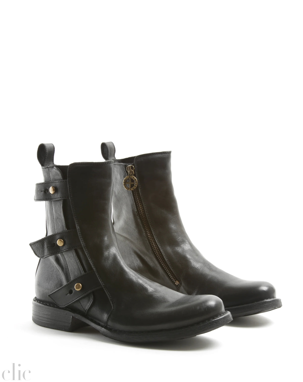 Erna Boots in Black Leather, from Fiorentini + Baker