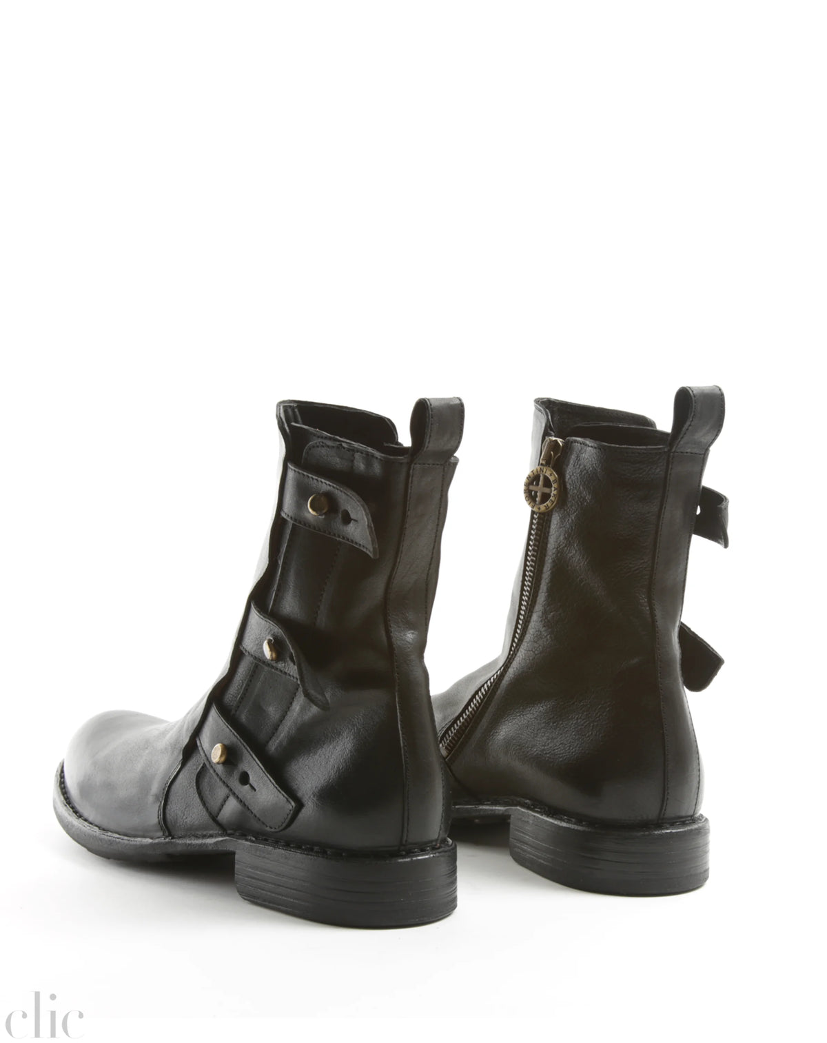 Erna Boots in Black Leather, from Fiorentini + Baker