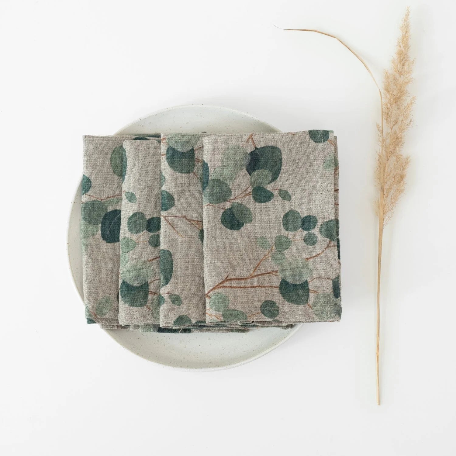 Eucalyptus Linen Napkins Set of 2 in Natural, from Linen Tales