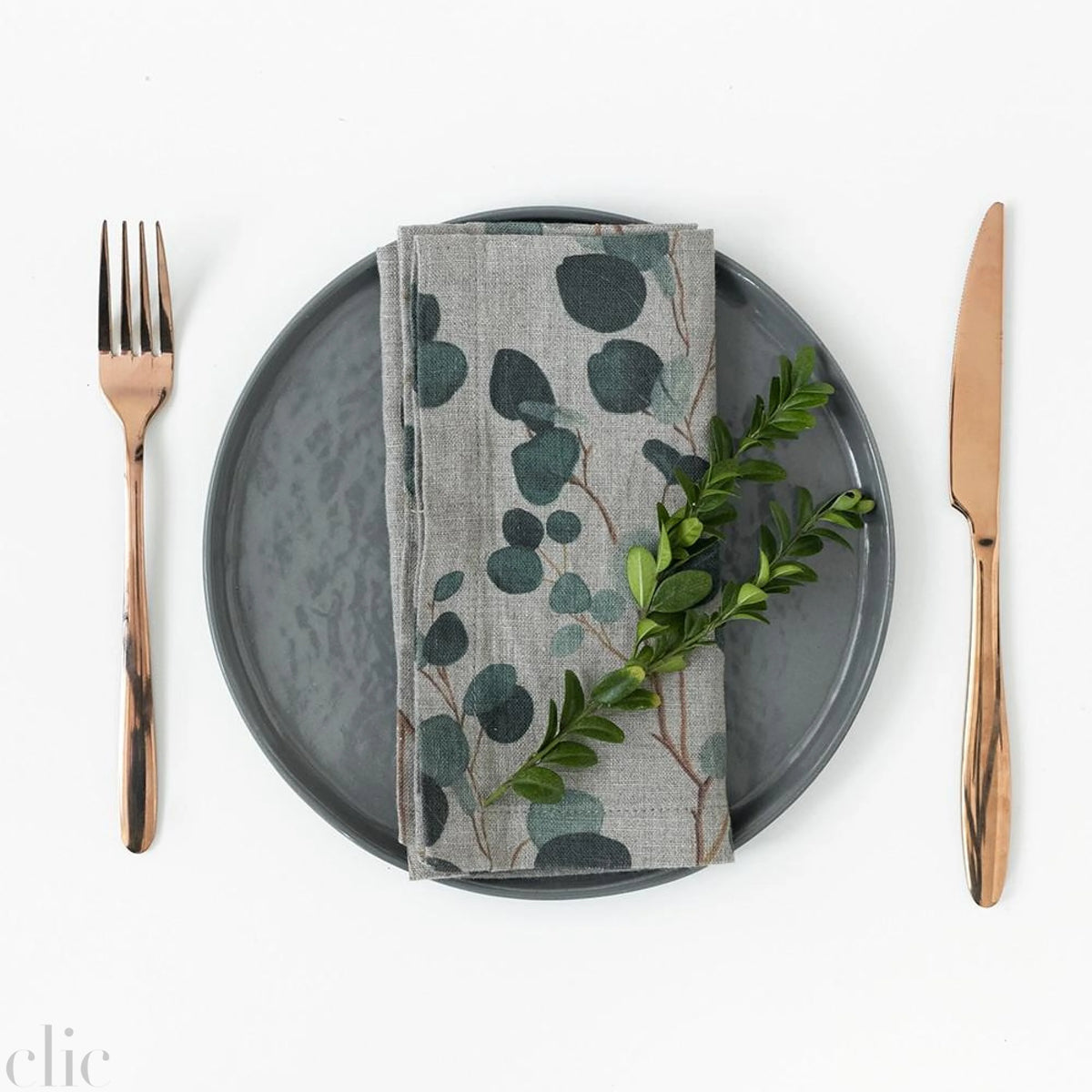 Eucalyptus Linen Napkins Set of 2 in Natural, from Linen Tales