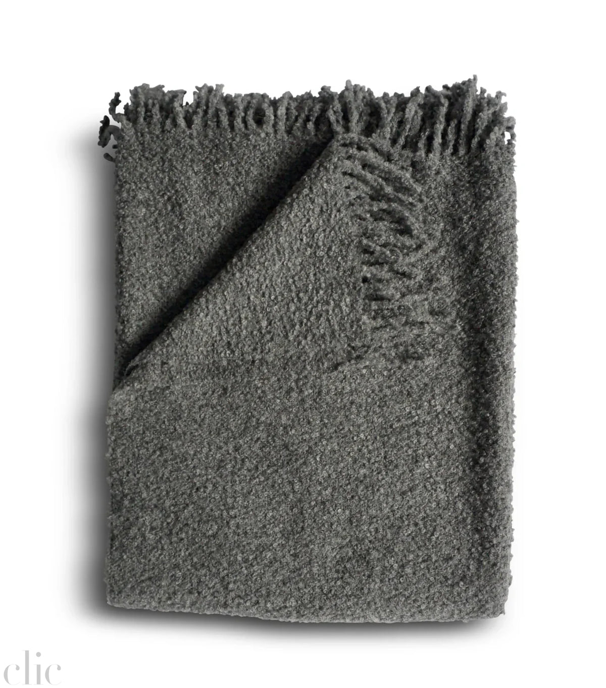 Boucle Alpaca Throw in Graphite