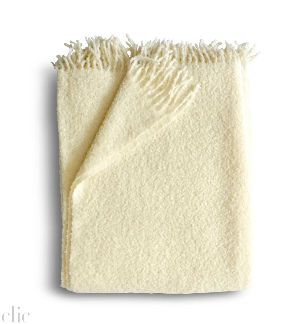 Boucle Alpaca Throw in Pearl