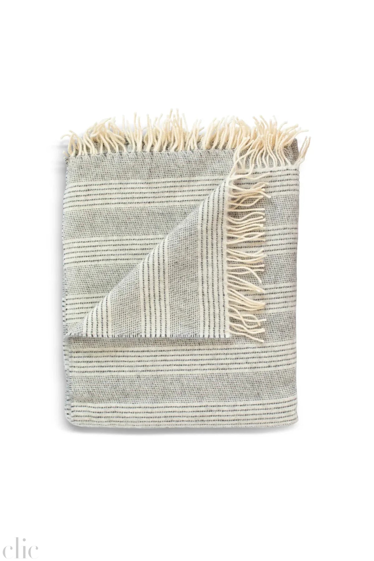 Stripe Throw in Graphite and Pearl