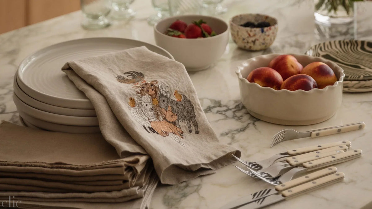 Barnyard Friends Tea Towel, from Coral & Tusk