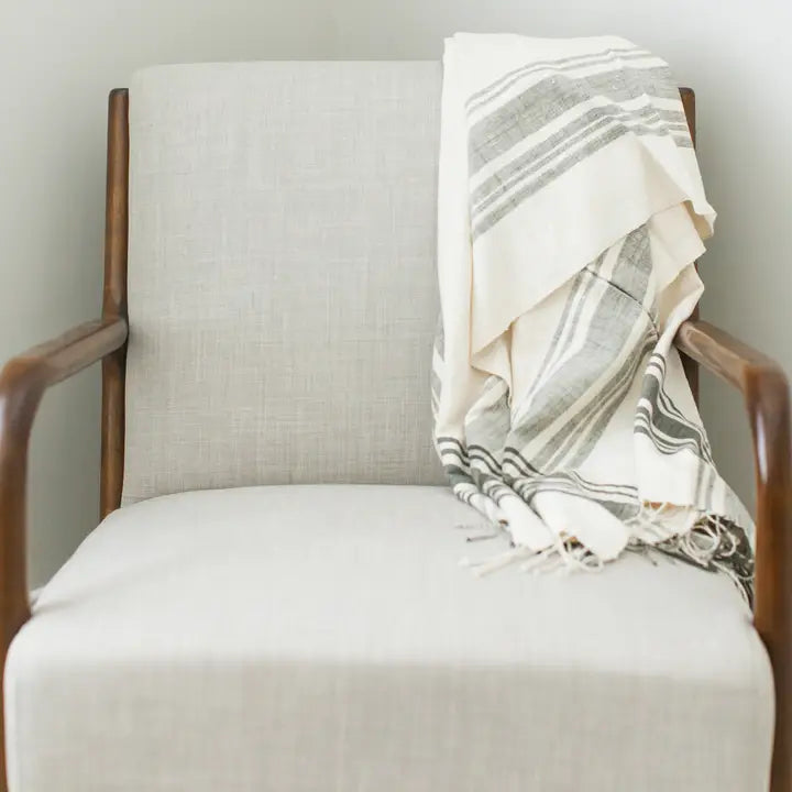 Cabin Hatch Throw Blanket in Grey, from Creative Women