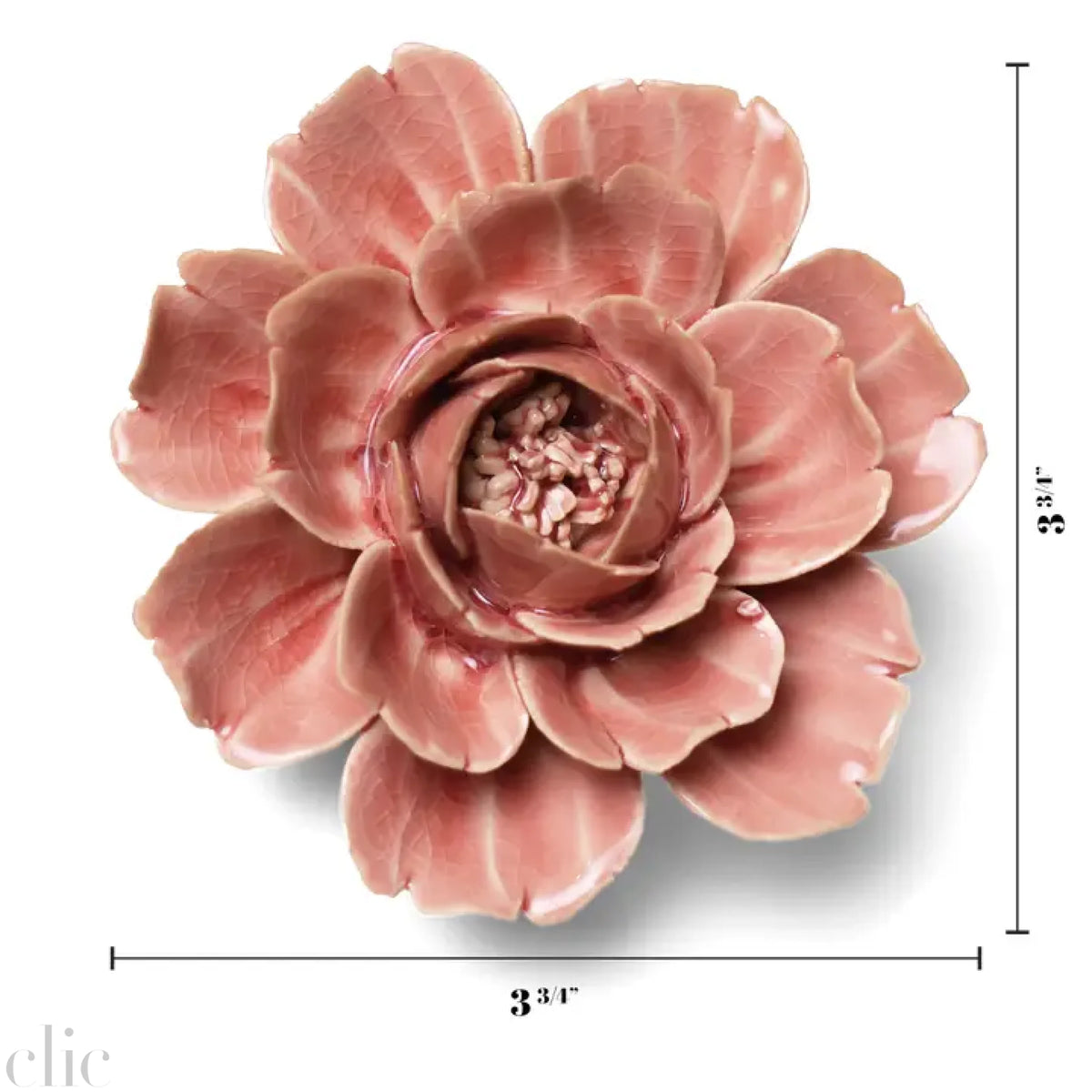 Ceramic Rose in Champagne Pink