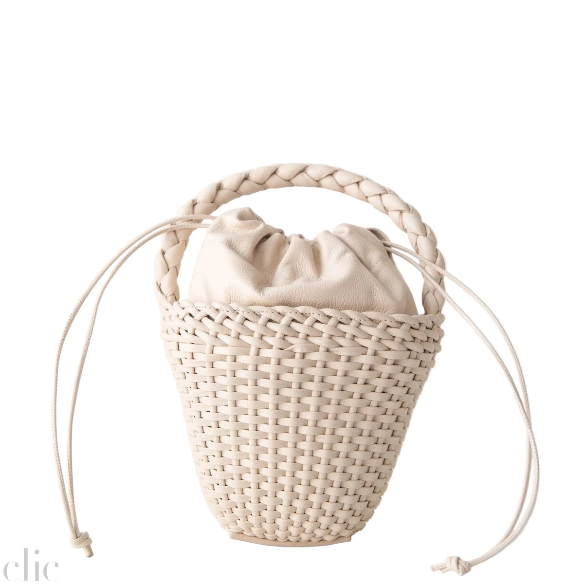 Fiol Leather Tote in Cream, from Hereu