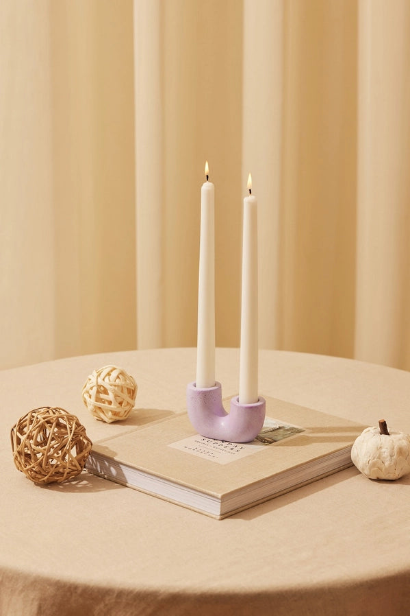Nordic "U" Shaped Candle Holder in Purple, from Casa Amarosa