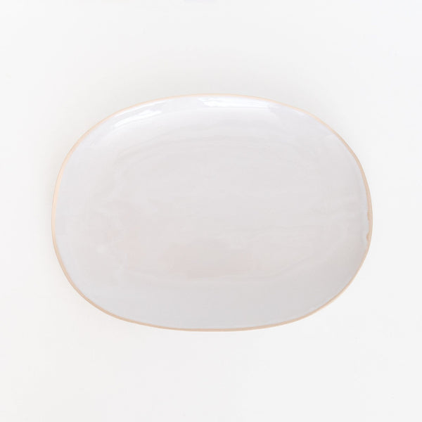 Turkey Dish Beach Sand White, from Wonki Ware