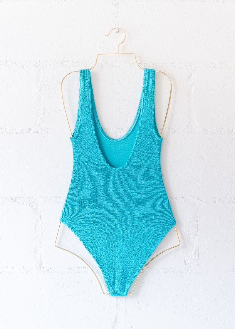 Marbella Scoop Neck One Piece in Scuba Blue, from Love & Bikinis