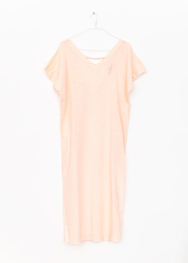 Palma de Mallorca Long Caftan Dress in Pastel Pink, from Maison Saint Julien