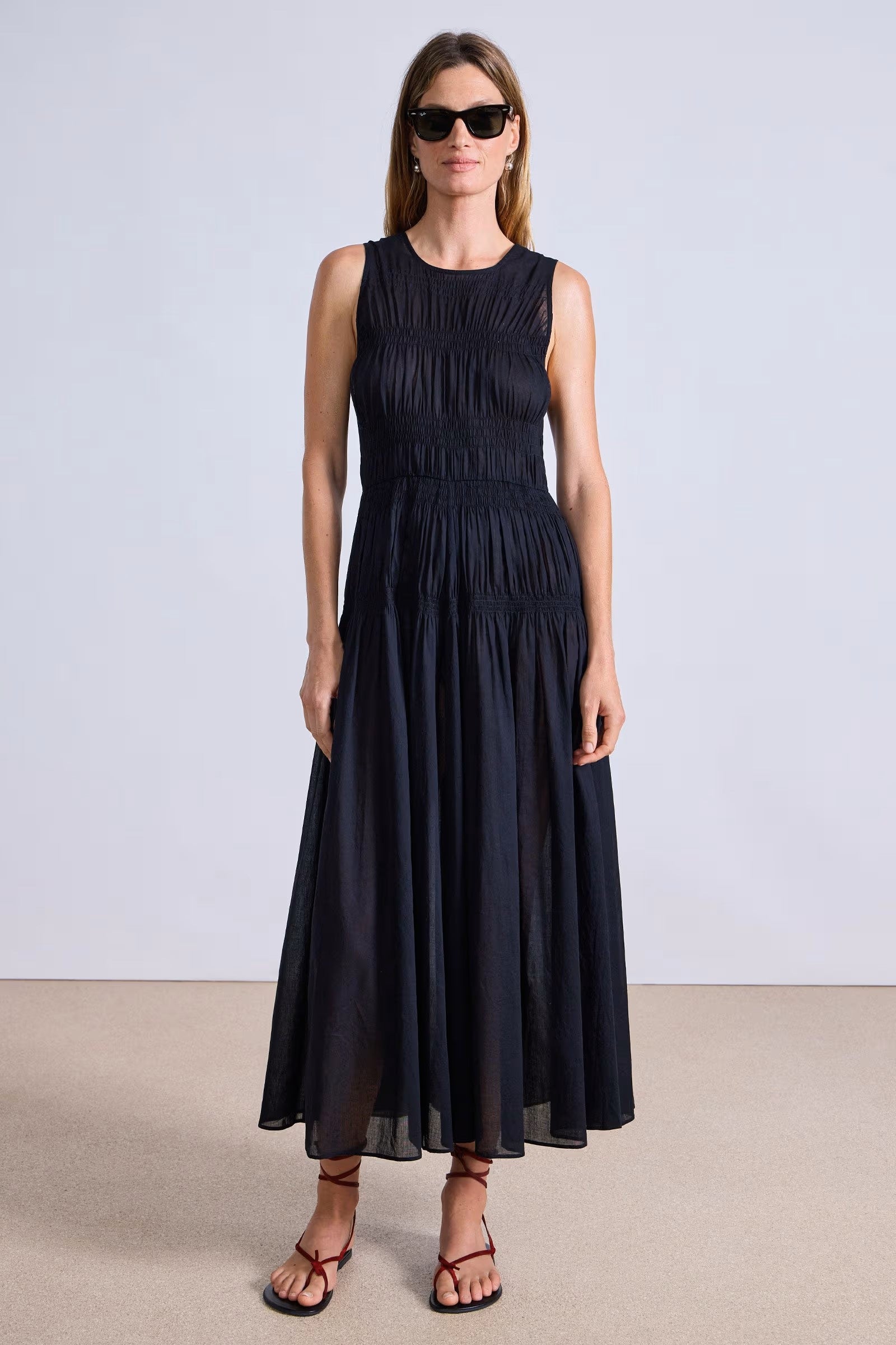 Fabiana Maxi Dress in Black, from Apiece Apart